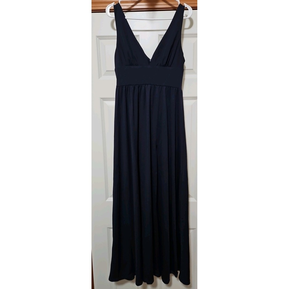 NWT Ever Pretty Dark Blue Sleeveless Bridesmaid Dress w/Deep V Neck and A Line‎ - Picture 10 of 12